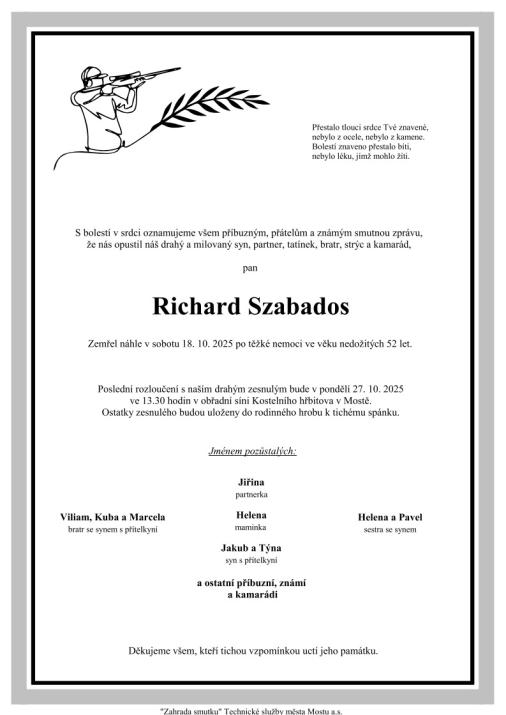 Zemřel Richard Szabados