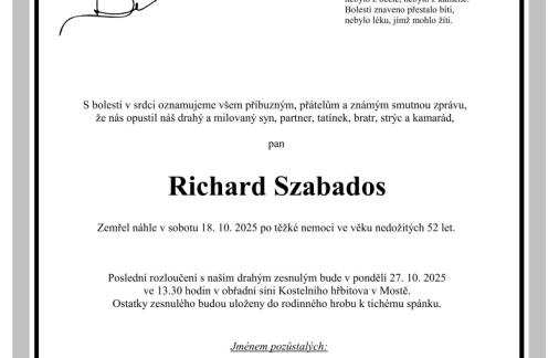 Zemřel Richard Szabados